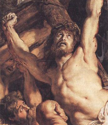 Peter Paul Rubens The Raising of the Cross (mk01) France oil painting art